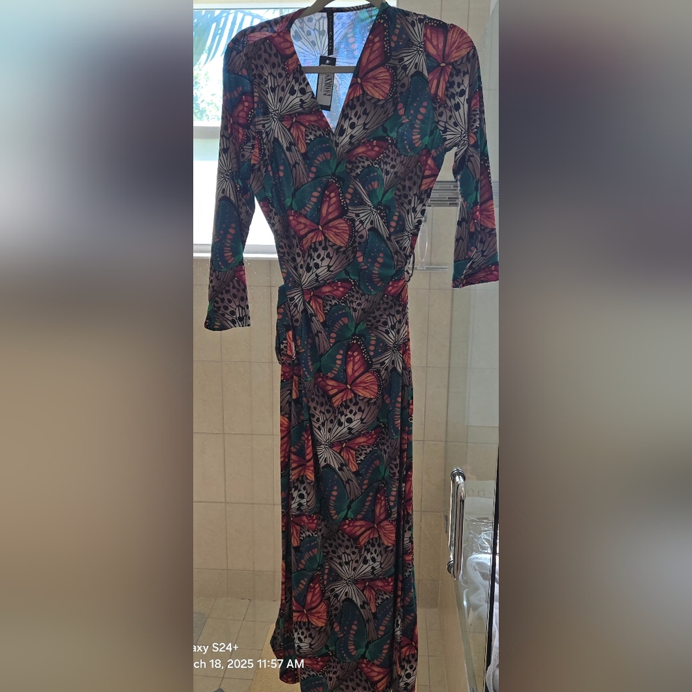 Beautifull Butterfly Print Women's Dress